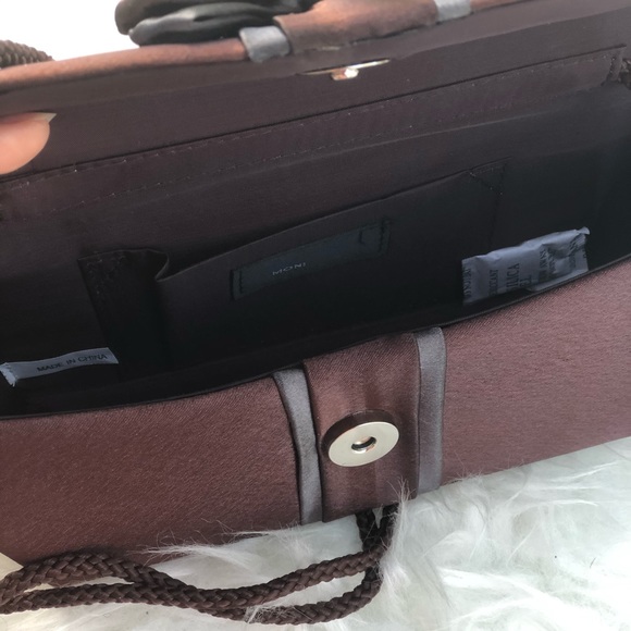 👜 MONI COUTURE EVENING BAG DARK AND LIGHT BROWN BUNDLE 👜 - Picture 3 of 12